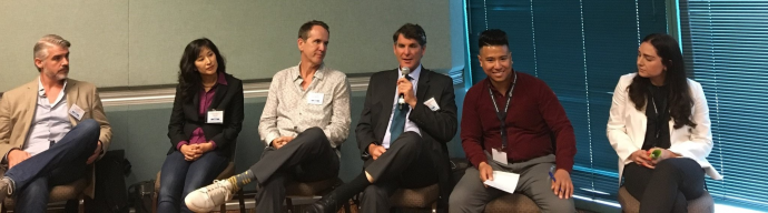 Hayden Kirkpatrick (moderator), Karen Hsu, Steve Beauregard, Mike Slinn, and Camille Sanandaji